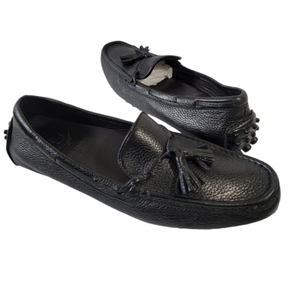 COLE HAAN x Nike Air Made in Italy Black Leather Driver Loafer Men's Size 9.5M - Picture 1 of 12